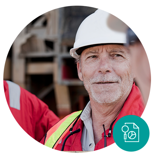 Domain expertise An experienced construction professional in safety gear engages in a discussion on-site, representing expertise and leadership in the field.